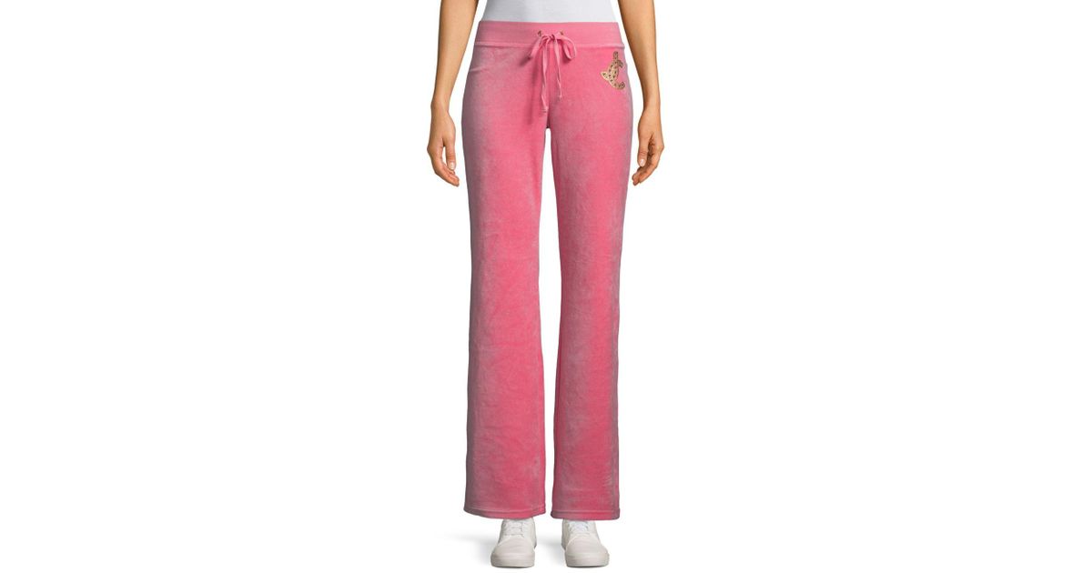 juicy couture wide leg velour pants