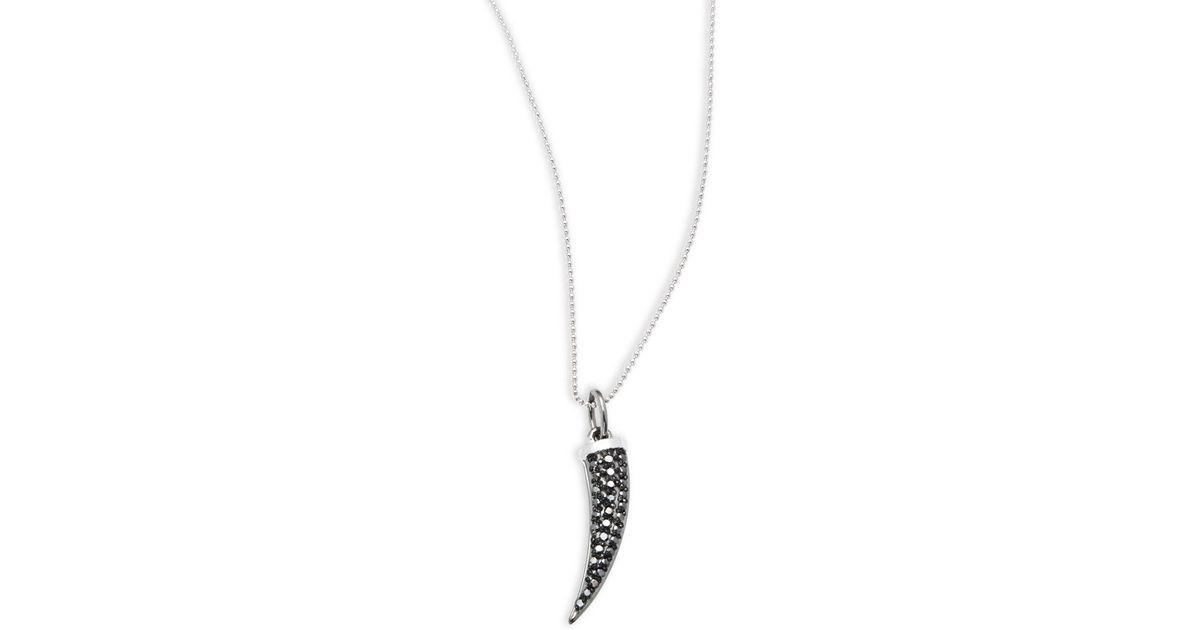 Lyst Kc Designs Black Diamond 14k White Gold Horn Necklace In Lyst Kc Designs Black Diamond 14k White Gold Horn Necklace In Metallic