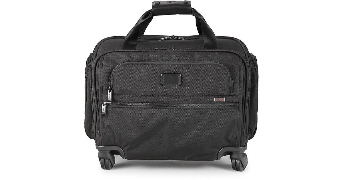 Tumi Leather Alpha 3 Compact Fourwheeled Duffel Bag in Black Lyst