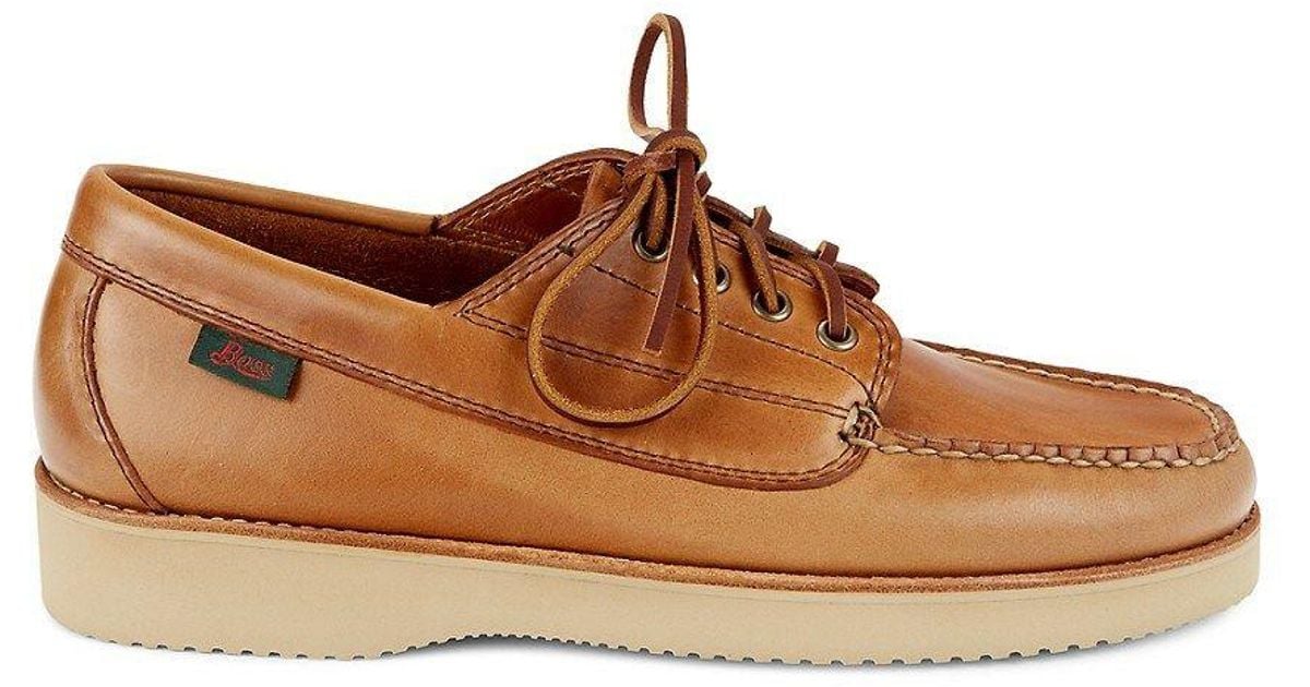 G.H. Bass & Co. Clayton Moccasin Boat Shoes in Brown for Men Lyst