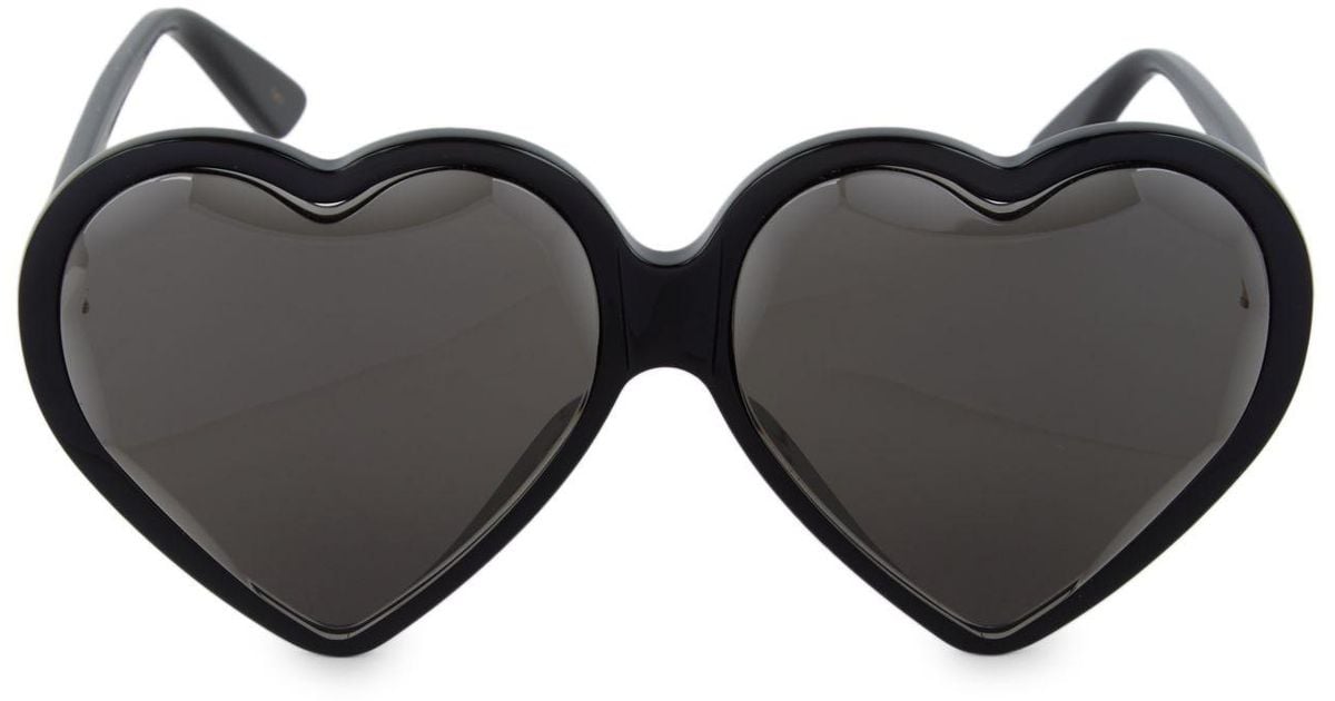 Gucci 62mm Heart Sunglasses in Black Lyst