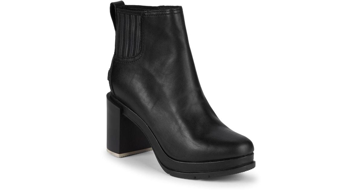 sorel margo leather chelsea boots