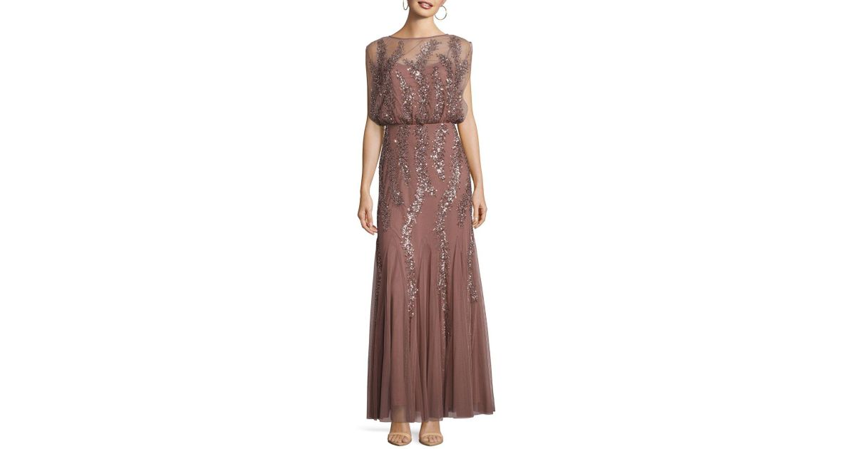 aidan mattox blouson gown