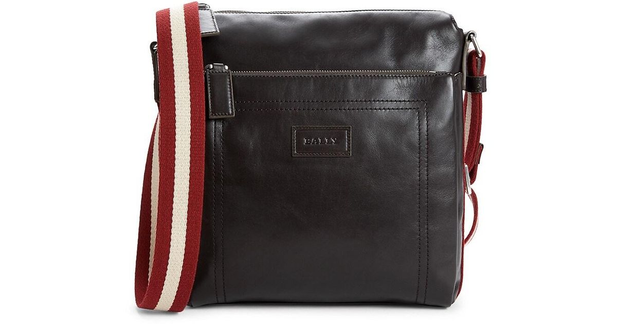 Bally Tuston Leather Crossbody Bag in Brown for Men