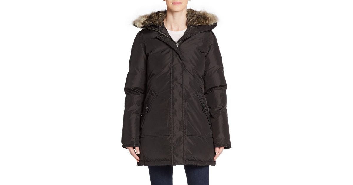 Pajar Catherine Fur-trimmed Parka in Military (Green) - Lyst