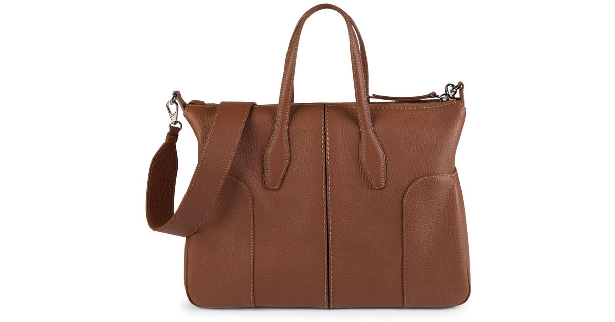 Tod's Bauletto Piccolo Leather Crossbody Bag in Brown Lyst