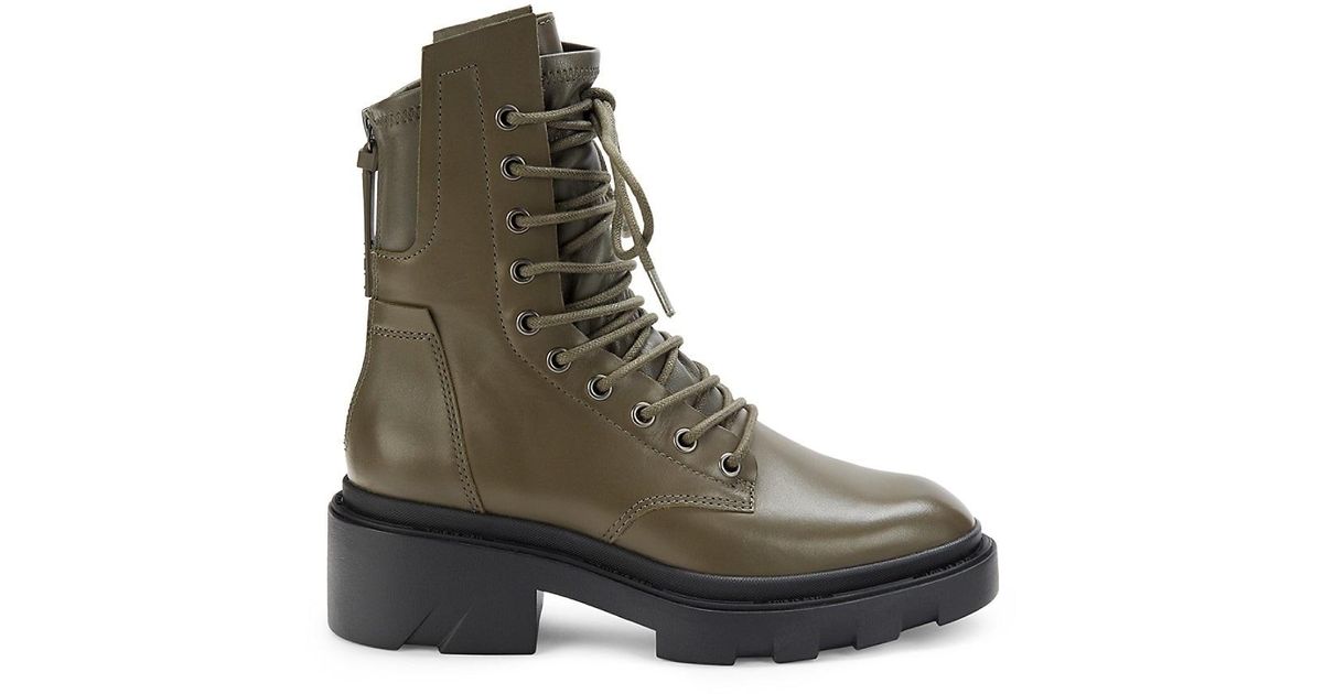 ash mastro leather pull on combat boots