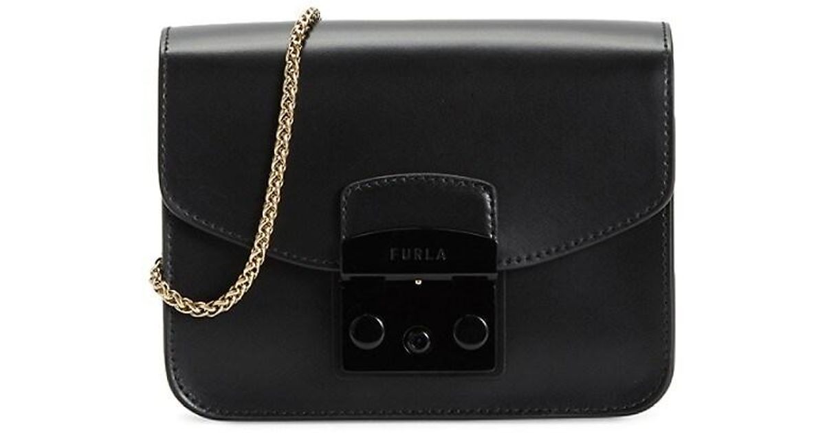 Furla Mini Metropolis Leather Crossbody Bag in Black Lyst