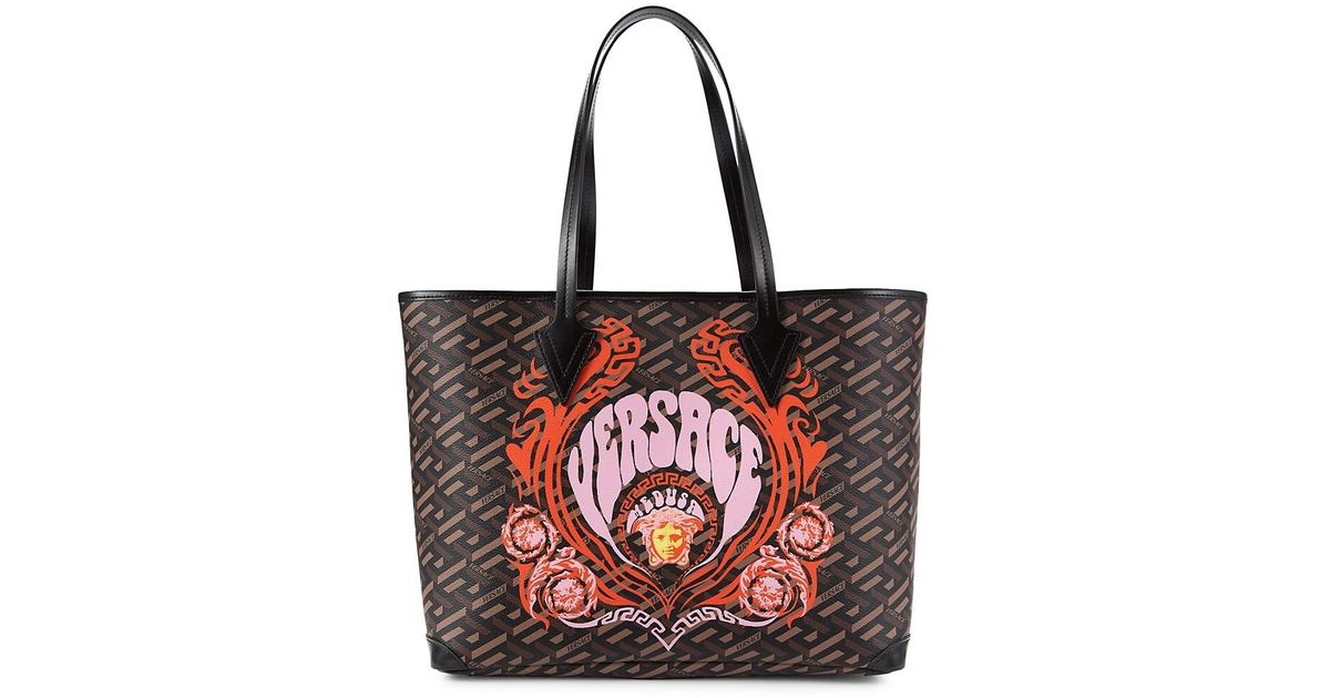 versace canvas tote bag