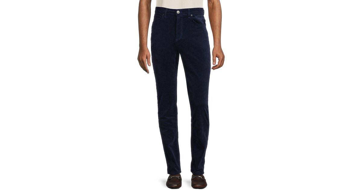 Monfrere Brando Slim Fit Velvet Pants in Blue for Men Lyst