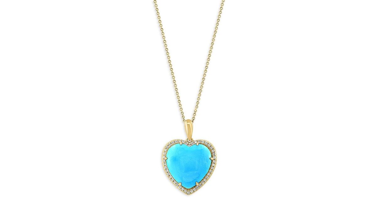 Effy 925 Sterling Silver Blue Sapphire Splash Large Heart Pendant, 3.7 –  effyjewelry.com