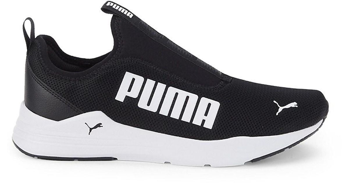 puma black wired sneakers