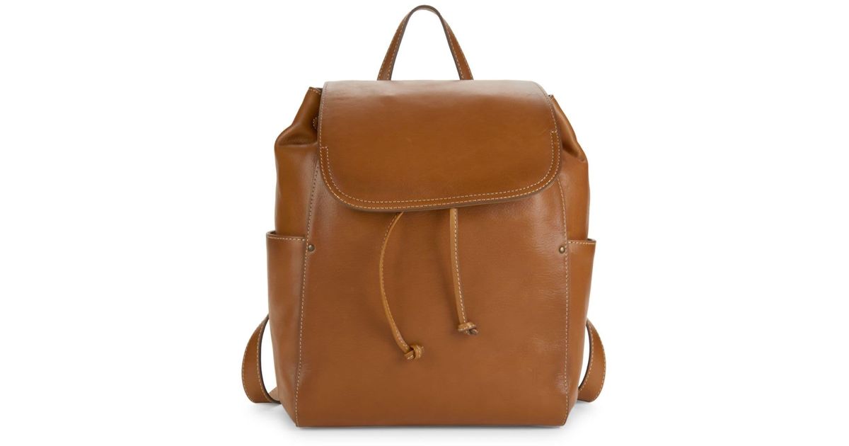 frye olivia leather backpack