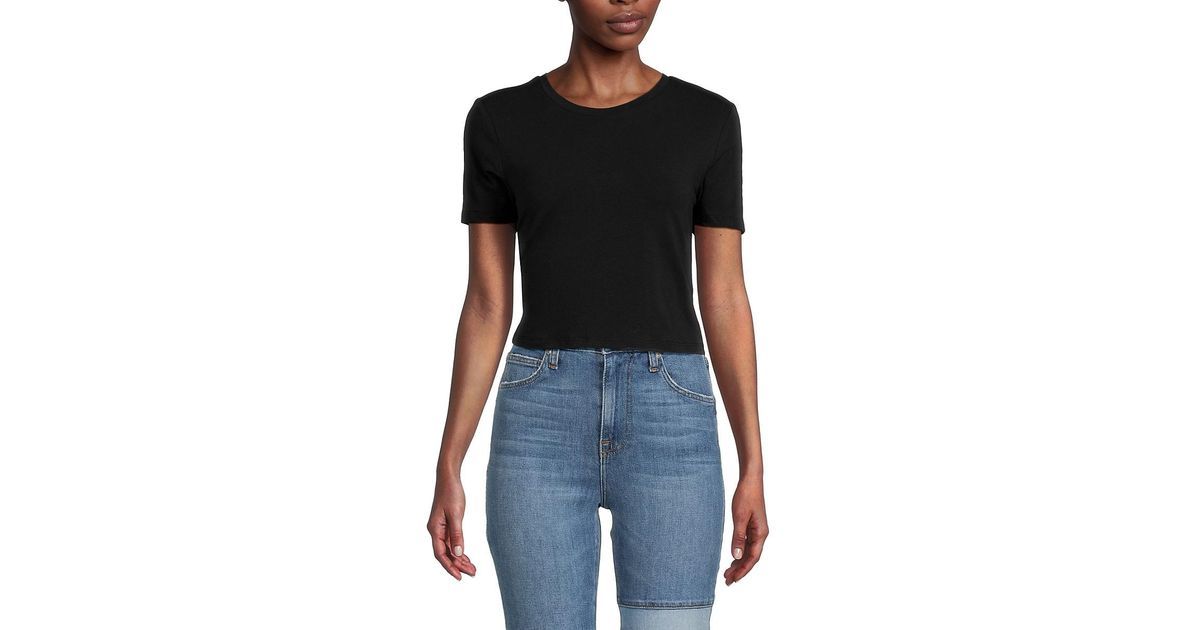 Z Supply Pamela Cropped Tee - Black