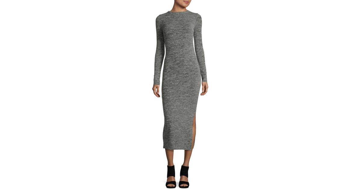 grey midi sweater dress