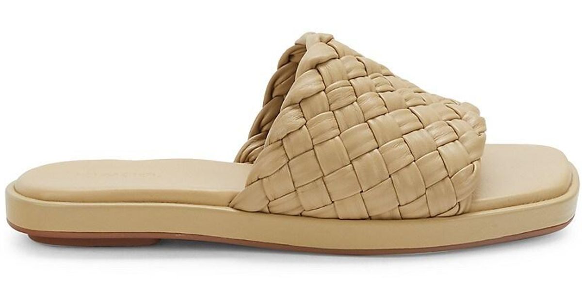 vince barrett woven leather mules