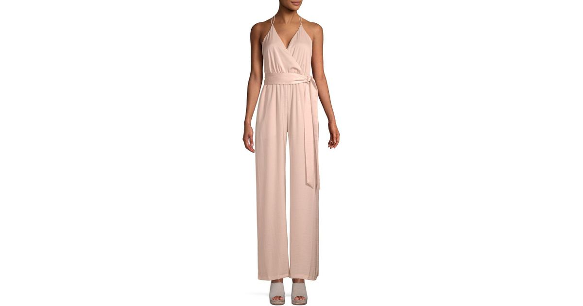 bcbg faux wrap jumpsuit