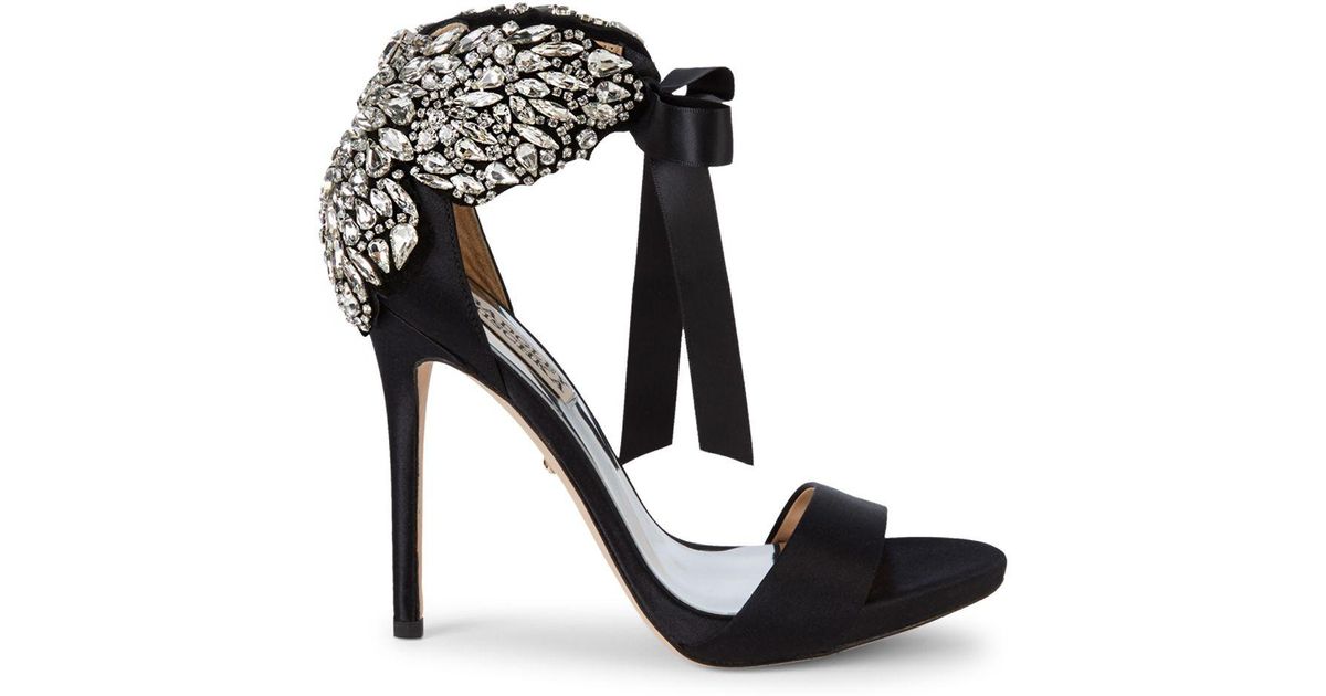 badgley mischka hilda crystal embellished sandal