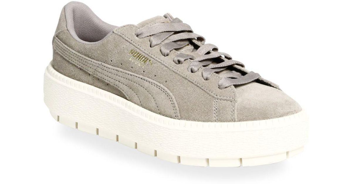 puma rock ridge suede platform sneakers