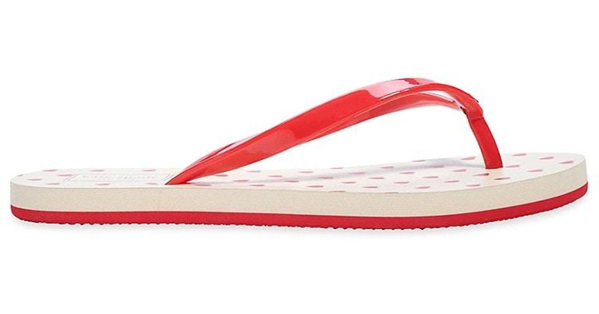 Kate Spade Rubber Fiji Heartprint Flip Flops Lyst UK