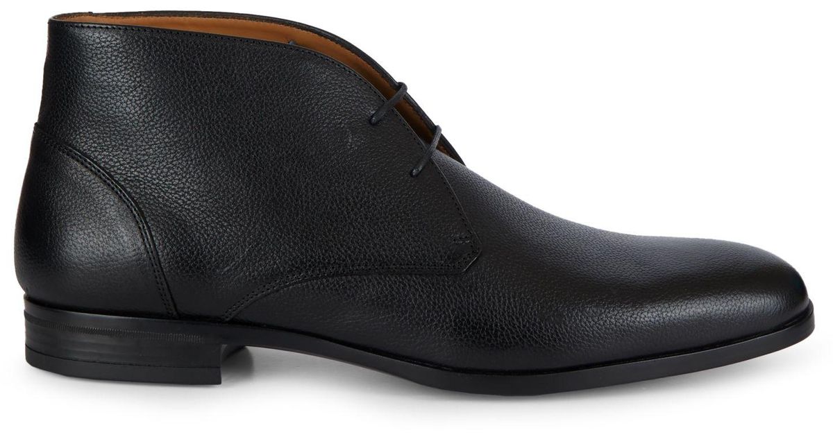 BOSS by Hugo Boss Portland Leather Chukka Boots in Black for Men - Lyst