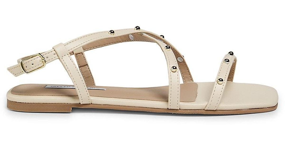 Saks Fifth Avenue Palermo Studded Strappy Sandals in Metallic Lyst