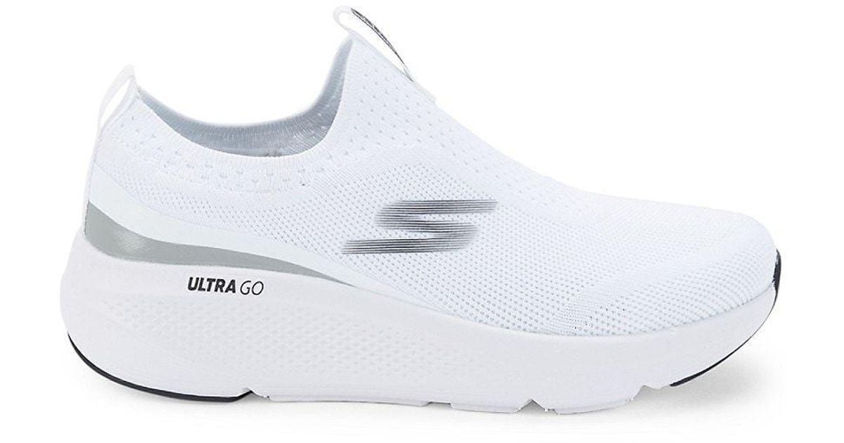 Skechers Go Run Elevate Knit Sneakers in White | Lyst