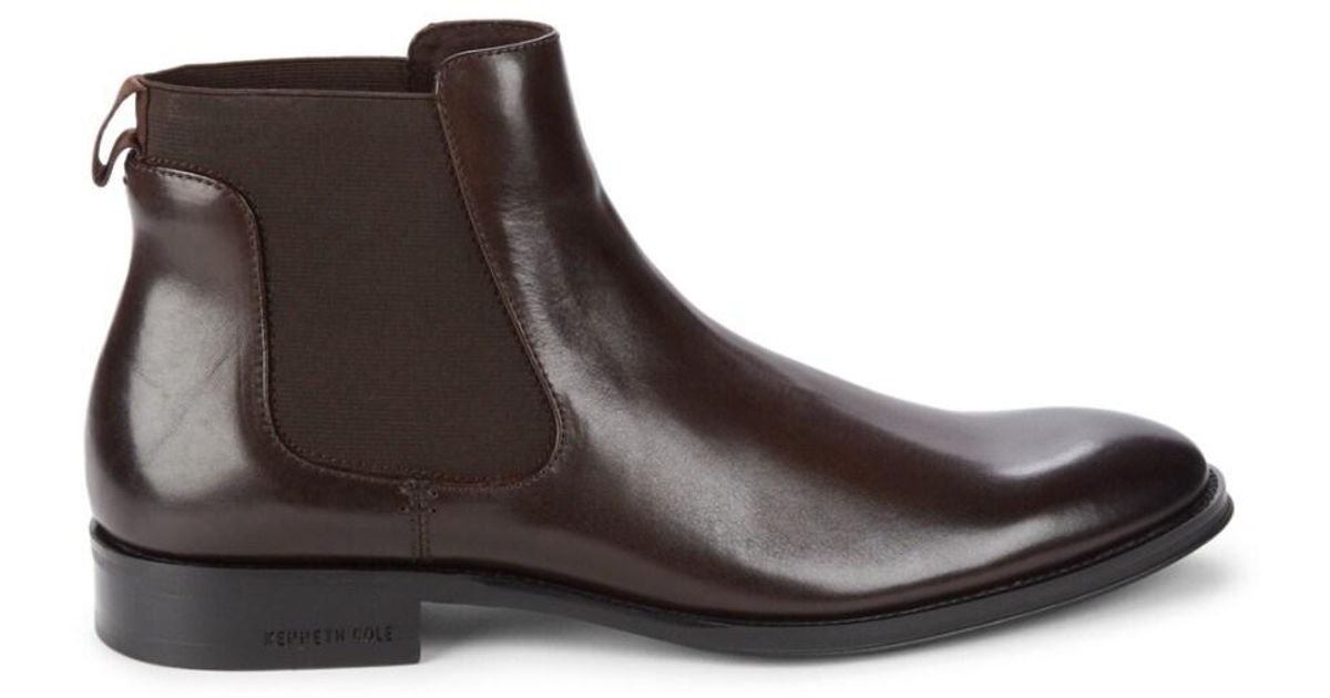 Kenneth Cole Men's Tully Leather Chelsea Boots - Brown - Size 11.5 for Men  | Lyst