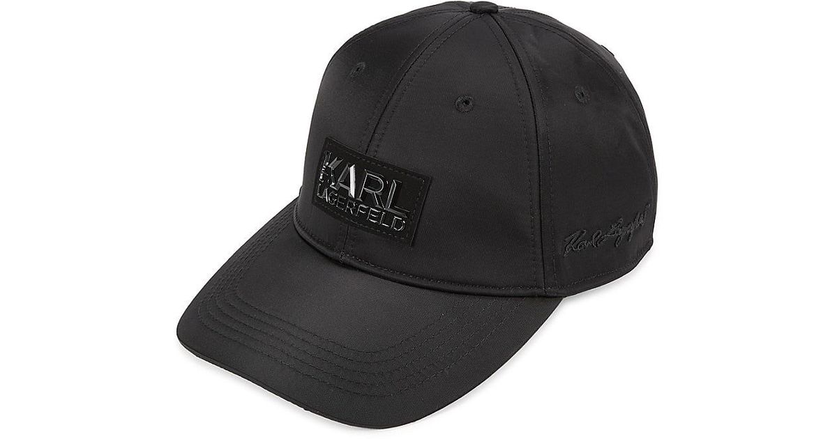 Karl Lagerfeld Logo Patch Baseball Cap in Black for Men Lyst UK