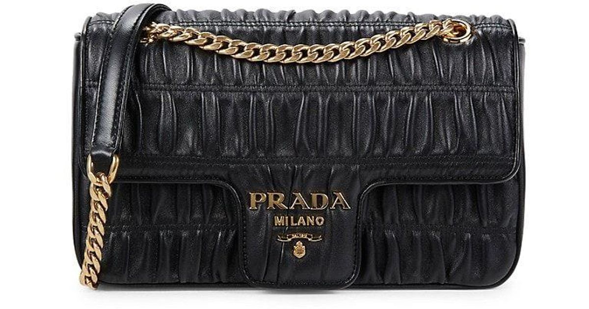 Prada Textured Leather Bag in Black Lyst
