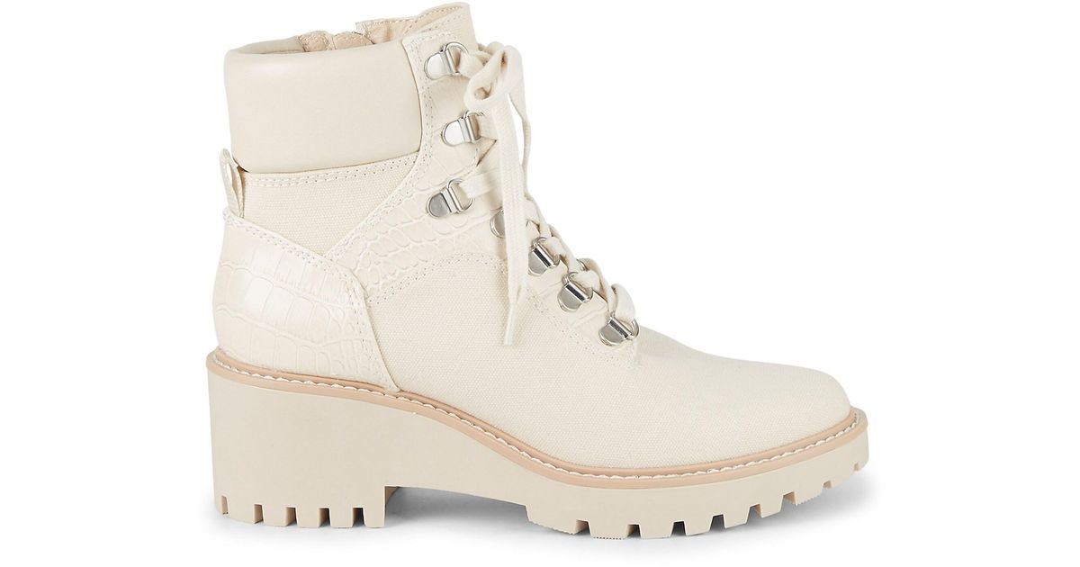 Dolce Vita Synthetic Hank Combat Boots in Ivory (Natural) | Lyst