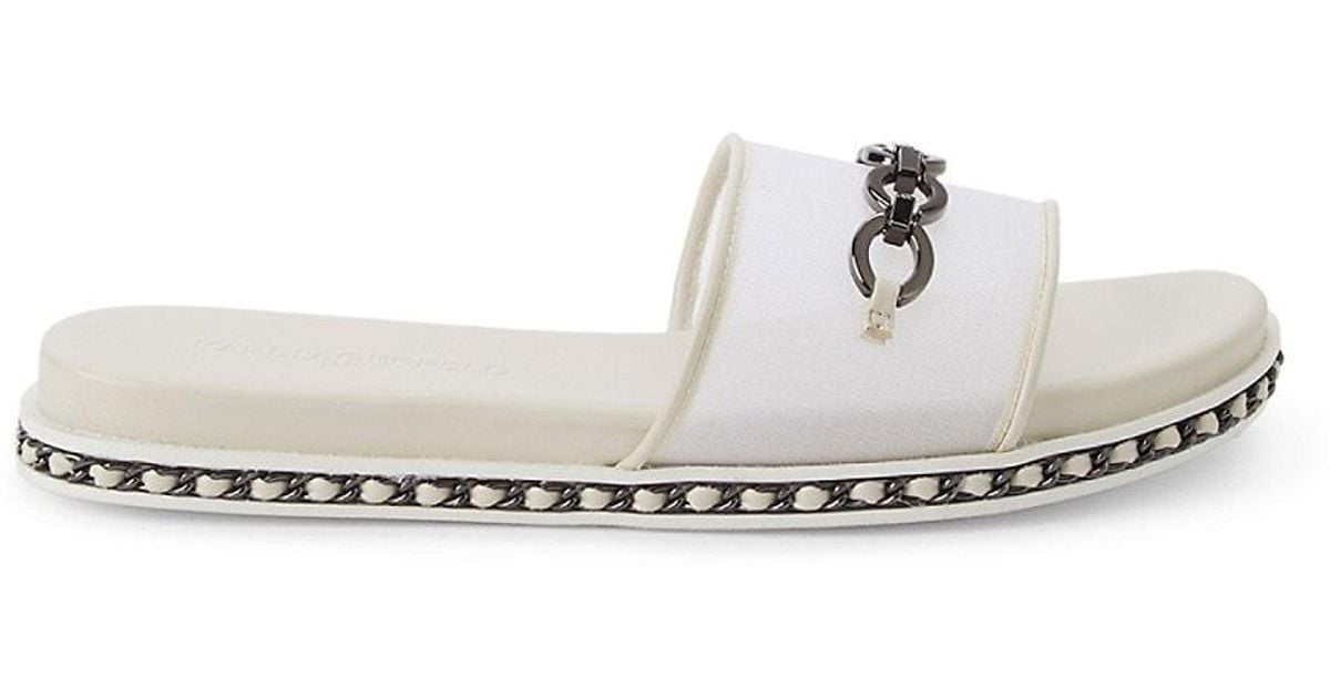 Karl Lagerfeld Synthetic Brielle Slides Lyst