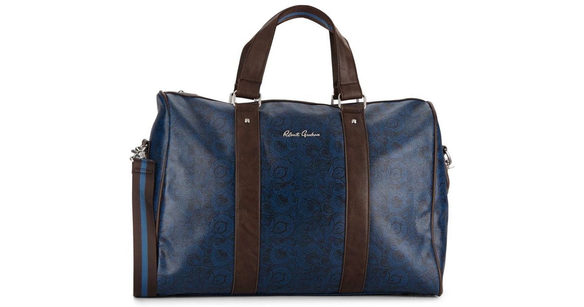 robert graham leather duffle bag