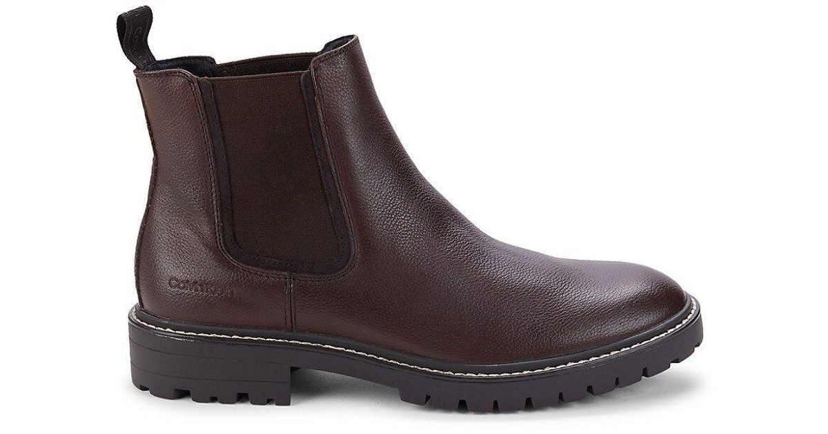 calvin klein brown boots