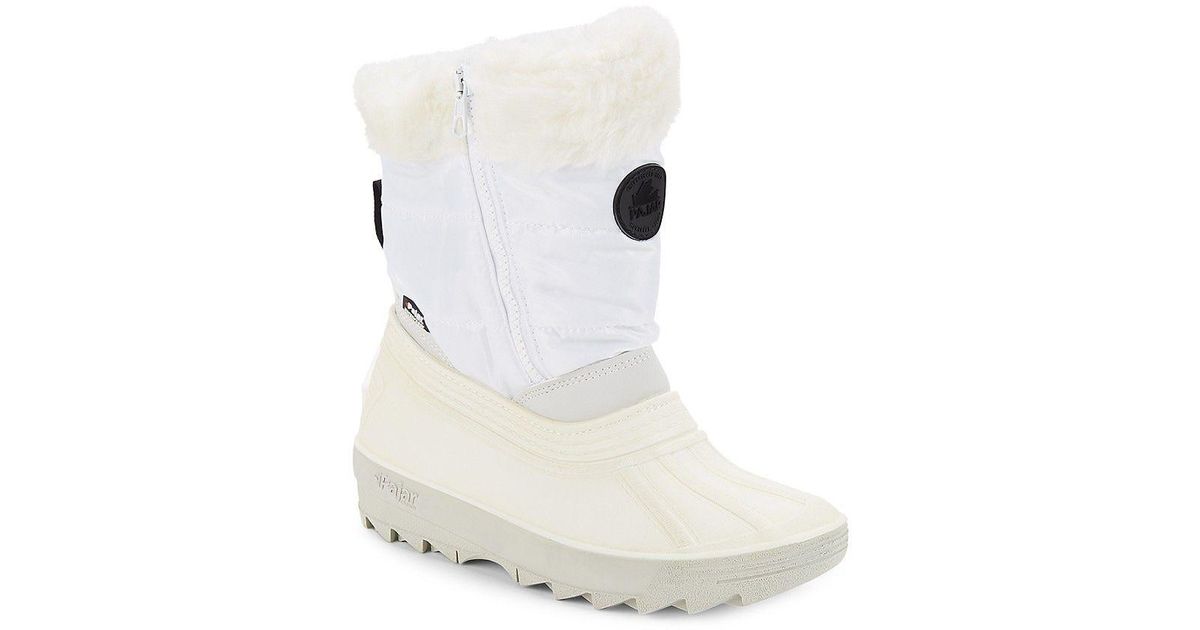pajar white fur boots
