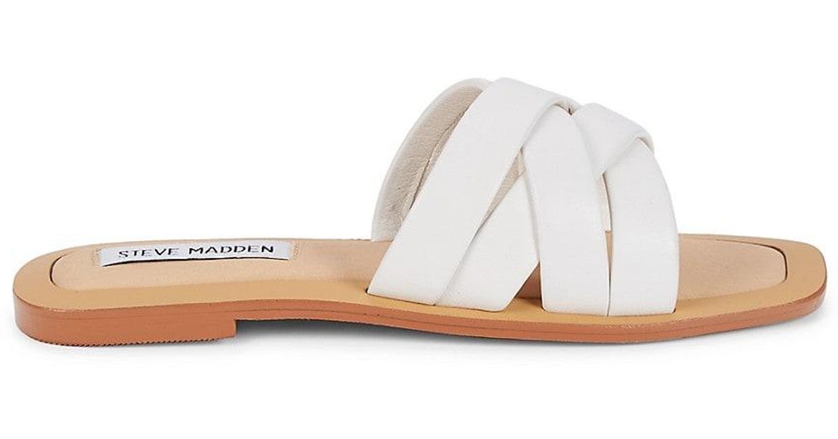 steve madden slides leather