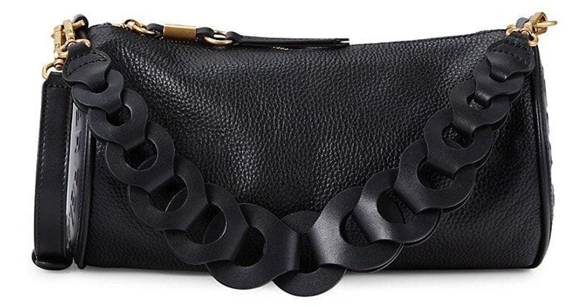 Karl Lagerfeld Ciel Roller Leather Shoulder Bag in Black Lyst
