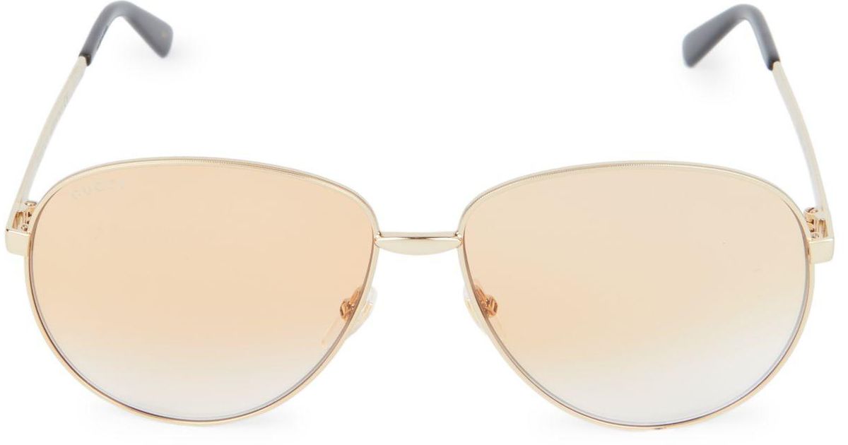 Gucci Core 61mm Aviator Sunglasses Lyst