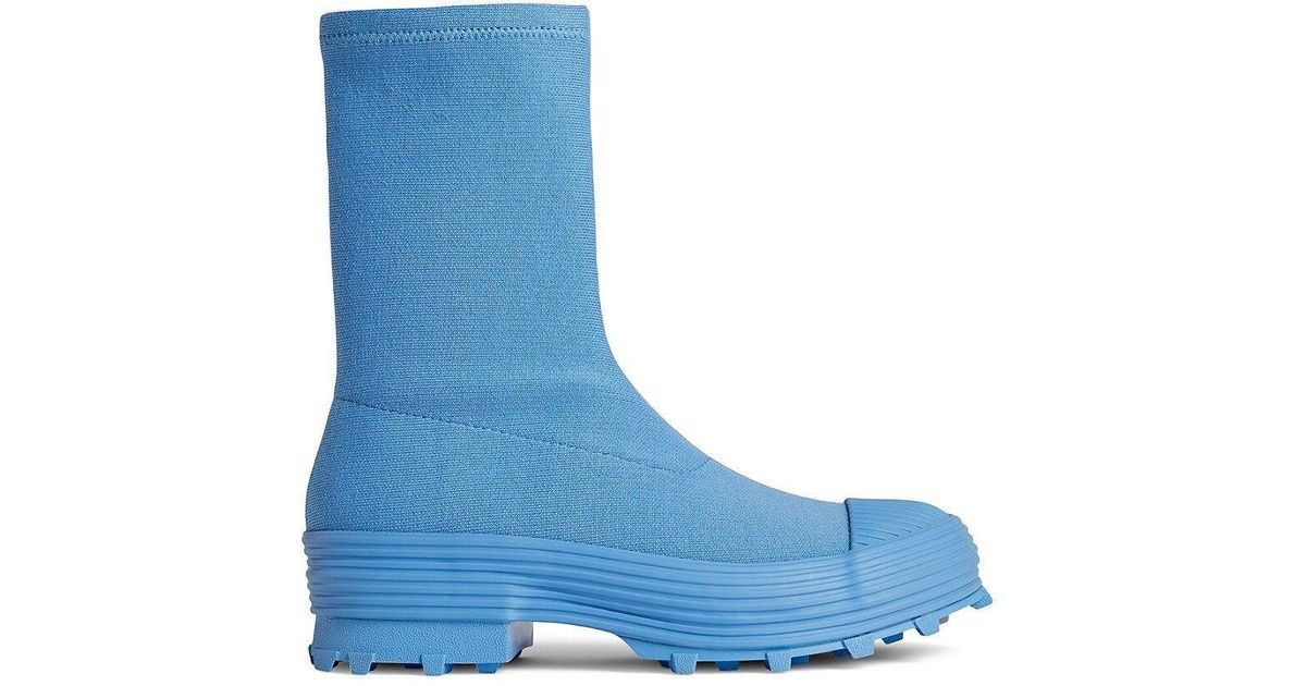 Camper Traktori Chunky Sock Boots in Blue for Men | Lyst
