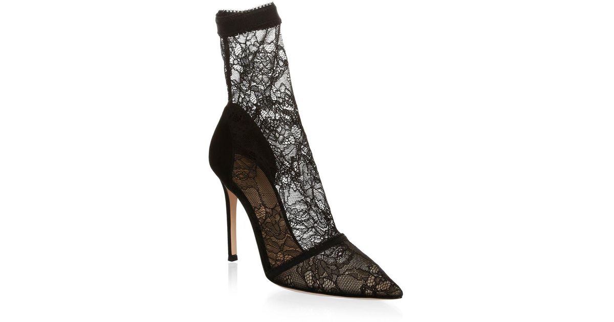 gianvito rossi stretch lace sock booties