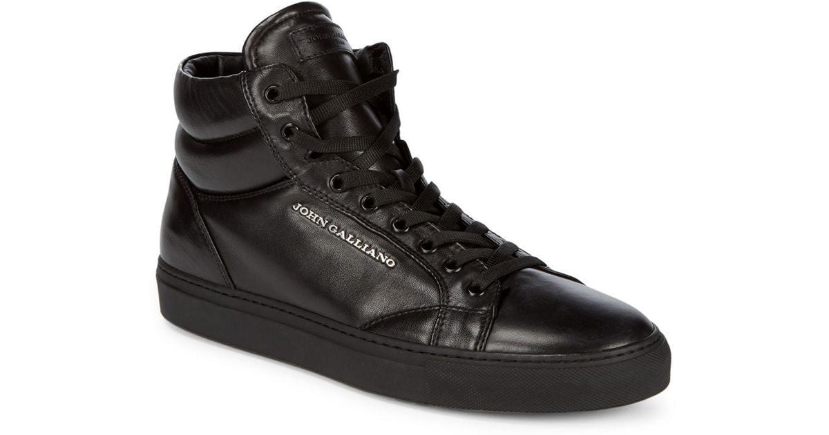 john galliano high top sneakers