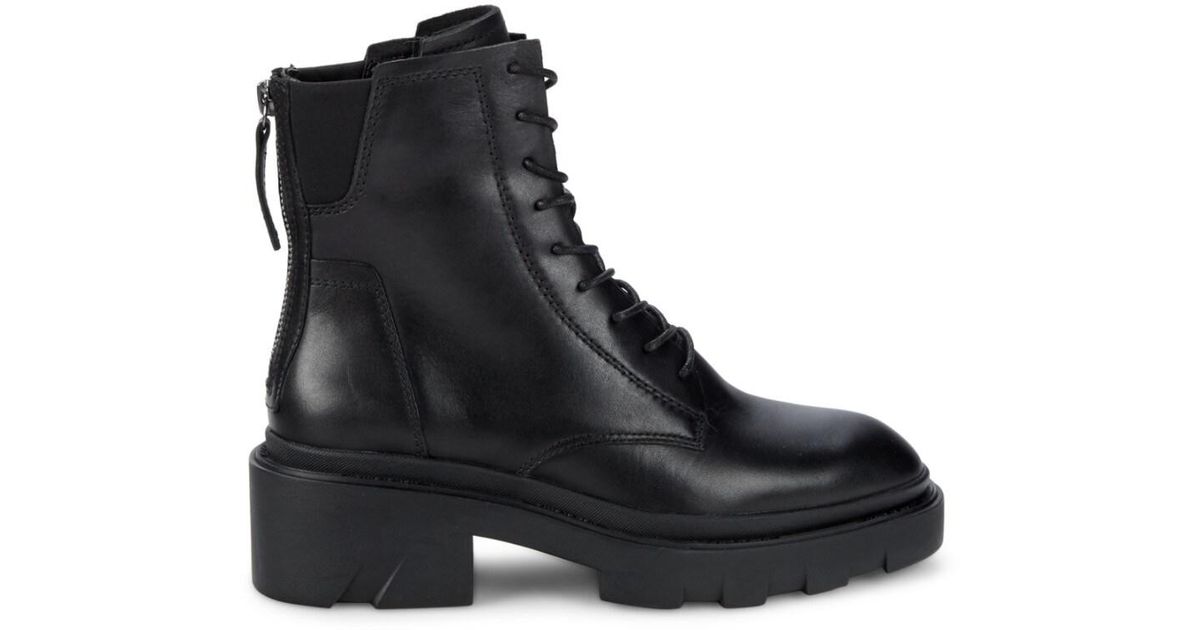 Ash Moody Leather Combat Boots in Black - Lyst