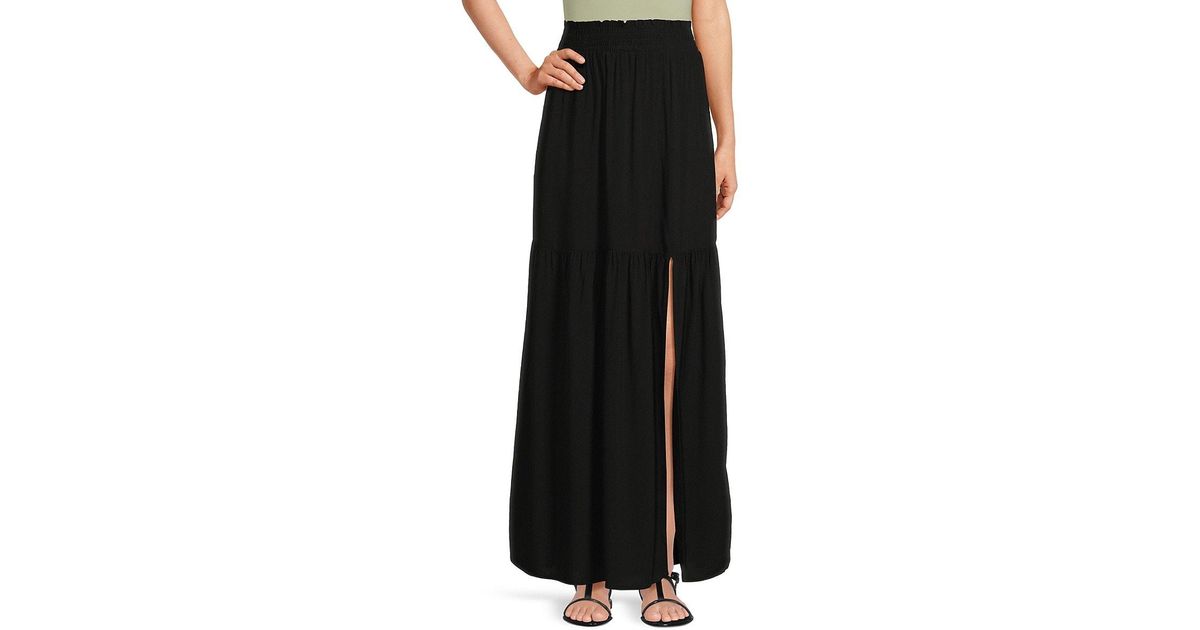 Black maxi skirt bobeau sales