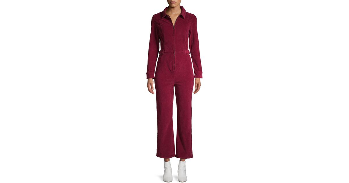 purple long sleeve jumpsuit