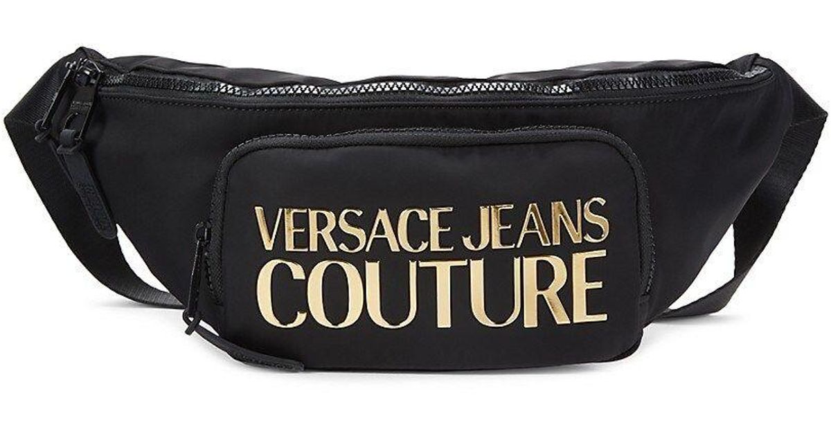 Versace Jeans Couture Range Iconic Logo Belt Bag in Black for Men Lyst