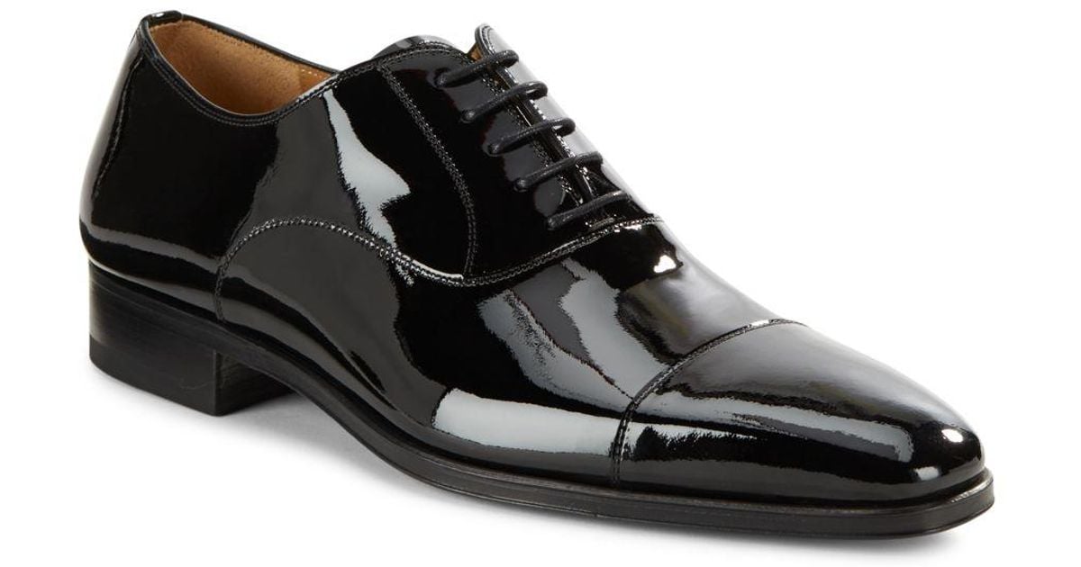 Magnanni Patent Leather Oxfords in Black for Men - Lyst