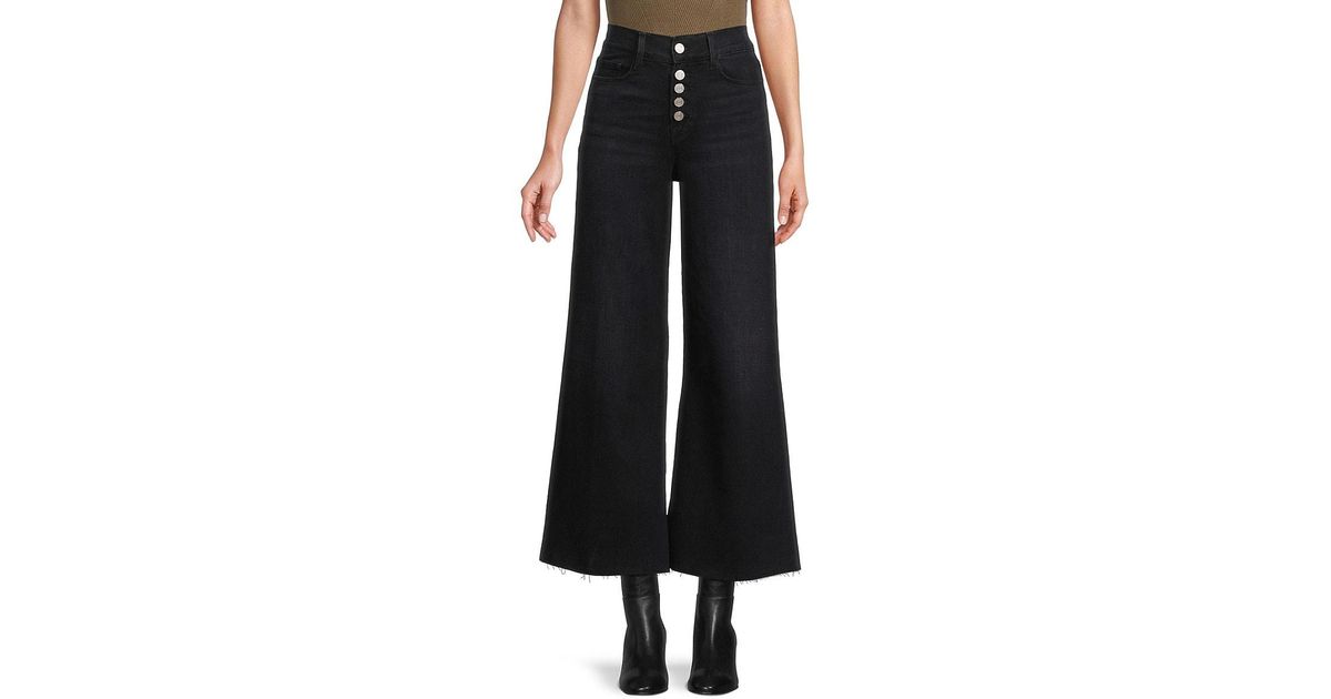 Mid rise wide leg shop crop jean