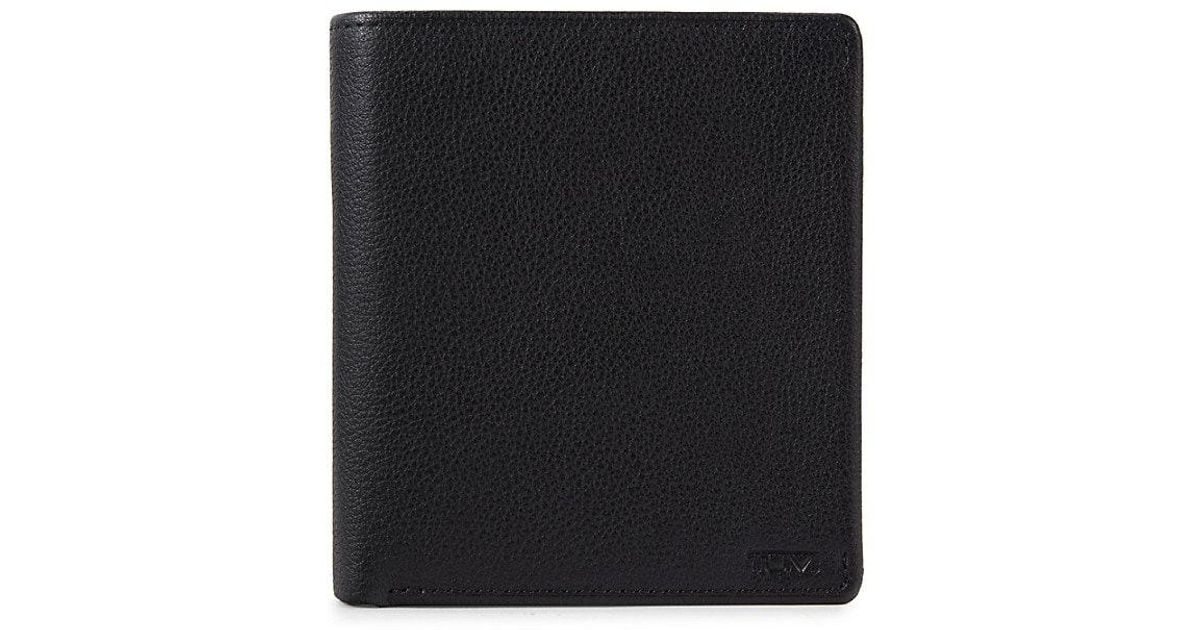 Tumi Global Leather Trifold Wallet in Black Lyst