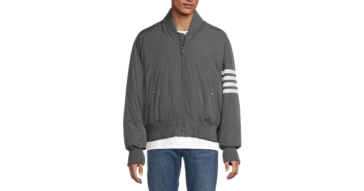 【トムブラウン】 Jackets - Oversized Jackets ジャケット Thom Browne - Snap Front Oversized Cropped Blouson Jacket