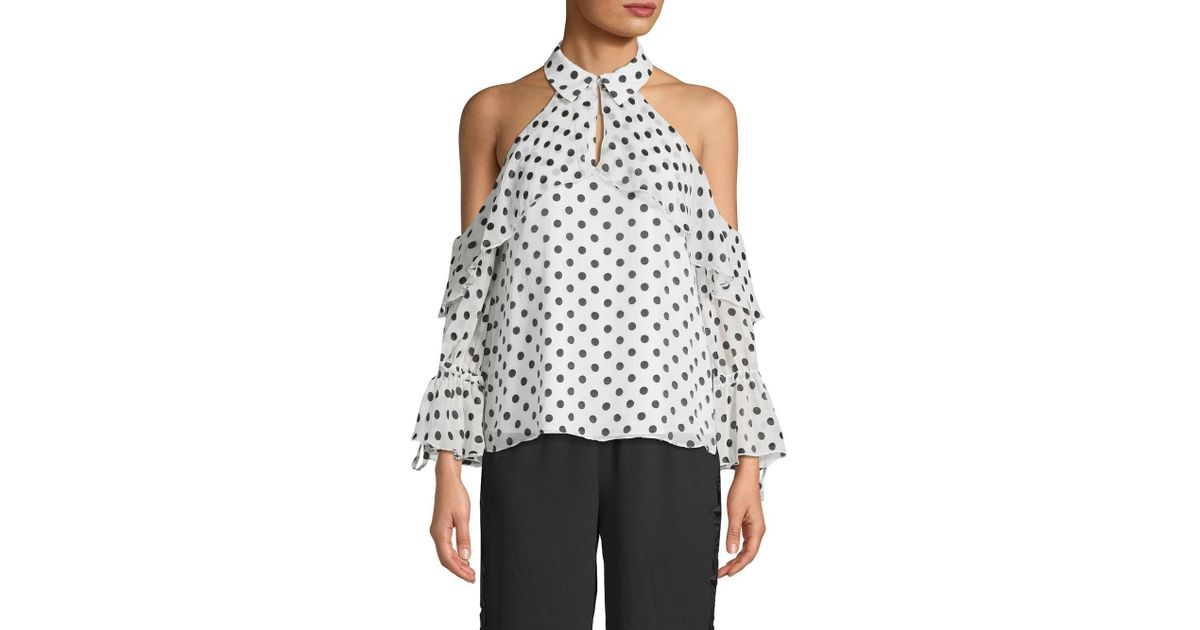 alice and olivia polka dot top